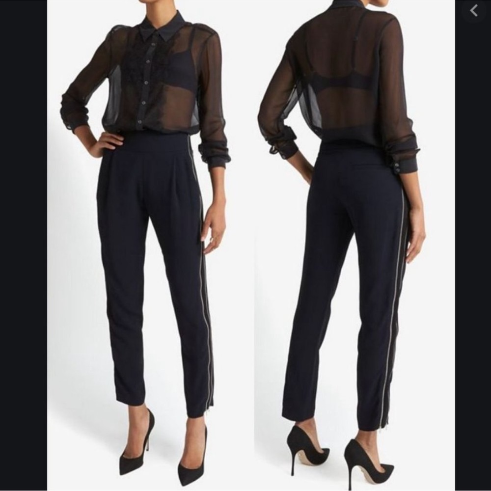 A.L.C. Andrea Lieberman Zipper SMITH Navy Trousers size 2